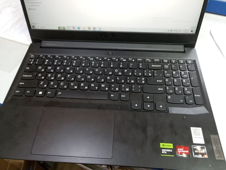 Объявление Lenovo 15/ryzen 5 5500h ddr4/16gb ddr4/ssd 512 gb/geforce rtx2050 4gb Б/У