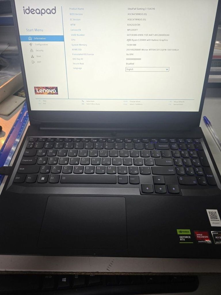 Розпродаж Lenovo ideapad gaming 3 15ach6, продавець Техноскарб