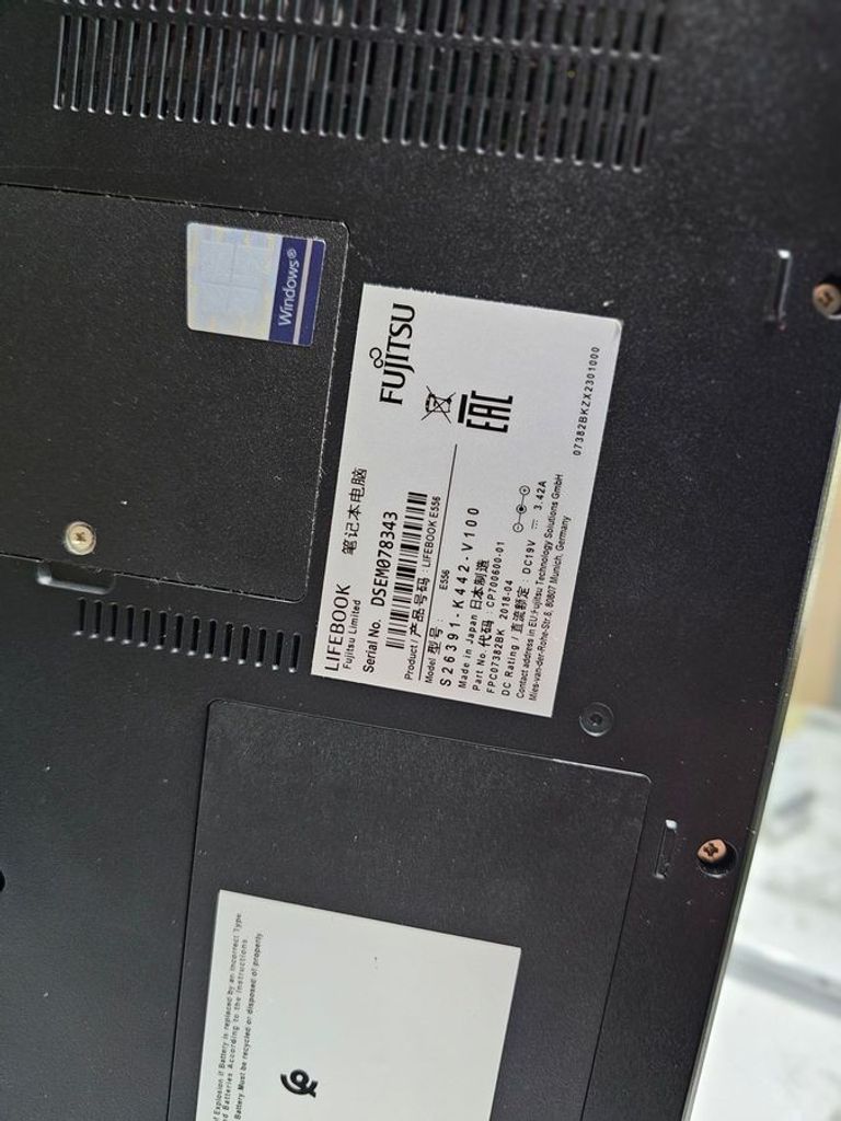 Fujitsu 15/core i5 6200u ddr3/8gb ddr2/hdd *відсутній/ssd 256 gb/*інтегрована Код:01-200864188. Зображення 10