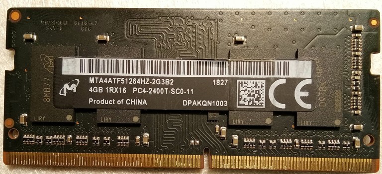 Micron 4 GB DDR4 2400 MHz (MTA9ASF51272PZ-2G3B1II) Код:null. Зображення 4