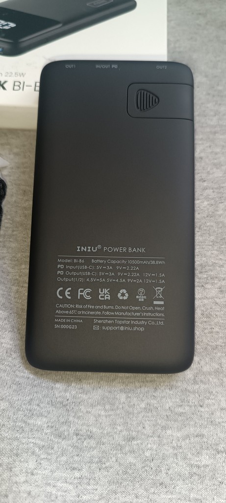 Iniu 10000mAh Black (BI-B6) Код:null. Зображення 8