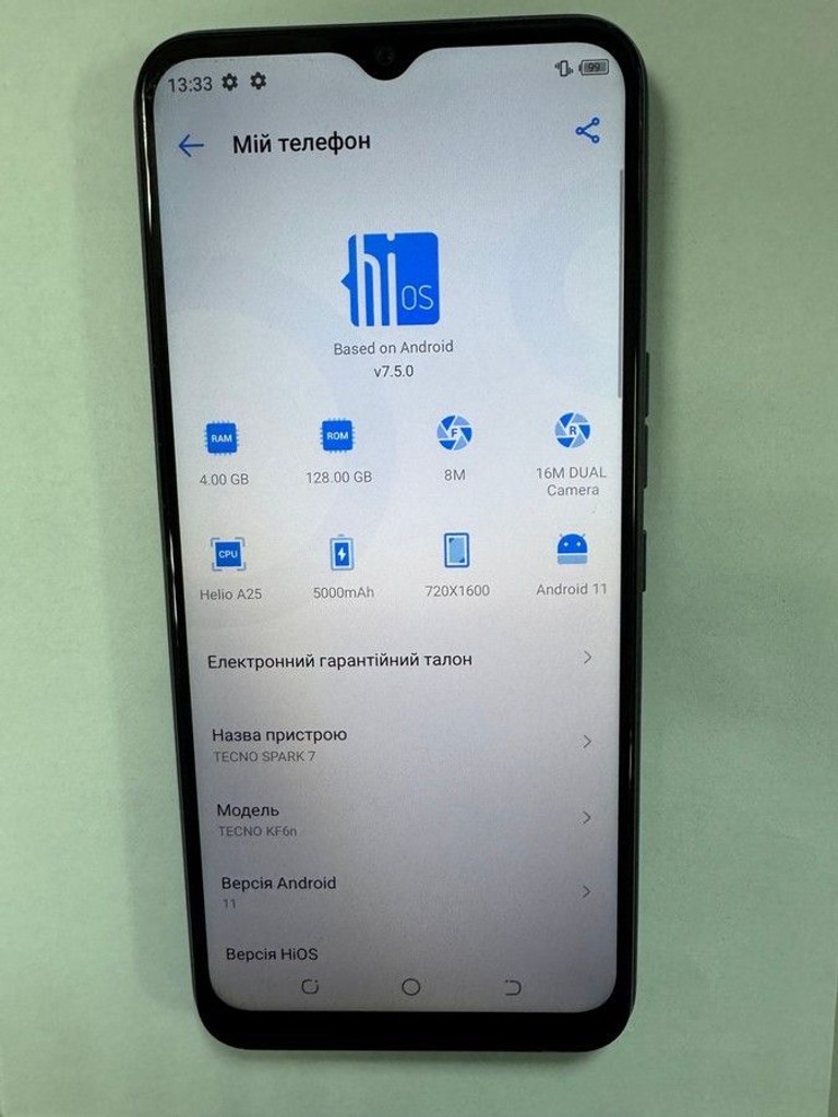 Оголошення Tecno spark 7 kf6n 4/128gb Б/У