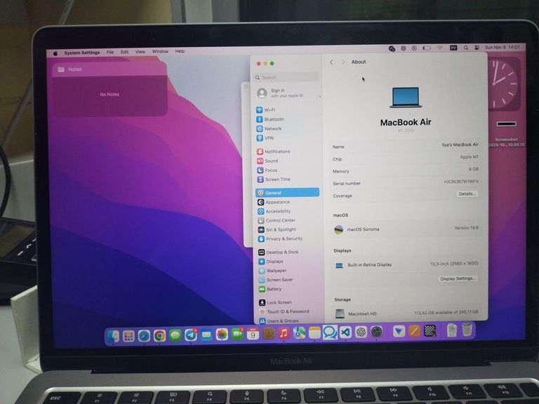 Купить Apple MacBook Air 13'' Late 2020 Б/У