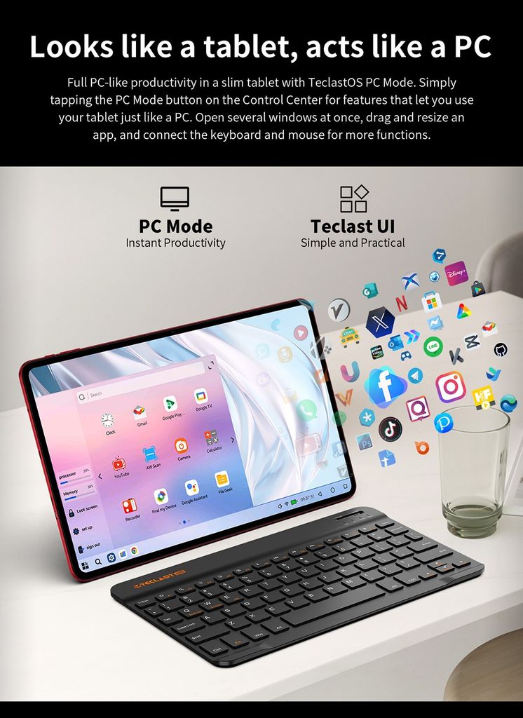 Оголошення Teclast T60AI 6/128GB LTE Cherry Red (T8E3/TL-112758) Б/У