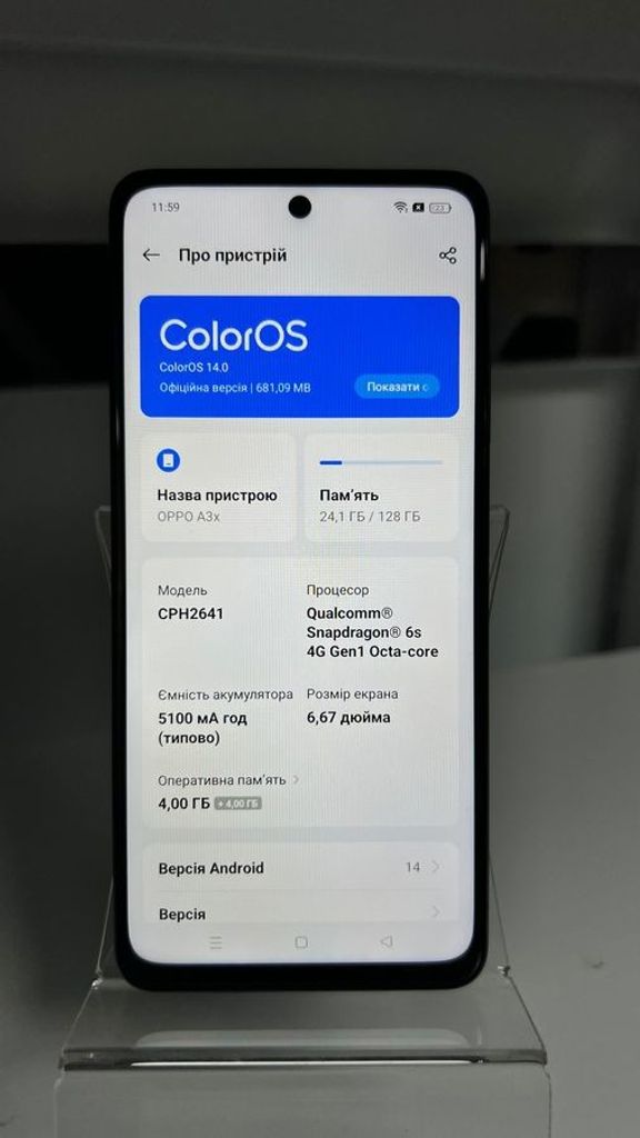 Oppo a3x 4g 4/128gb Код:01-200897208. Зображення 5