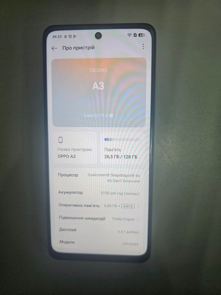 Купить Oppo a3 4g 6/128gb Б/У