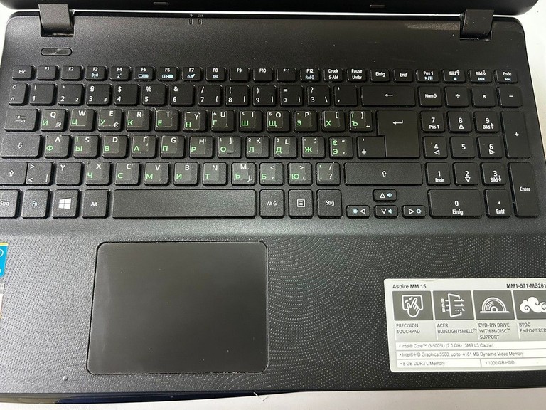 Acer 15/core i3 5005u ddr3/8gb ddr3/hdd 500 gb/ssd *відсутній/*інтегрована Код:01-201077490. Зображення 6