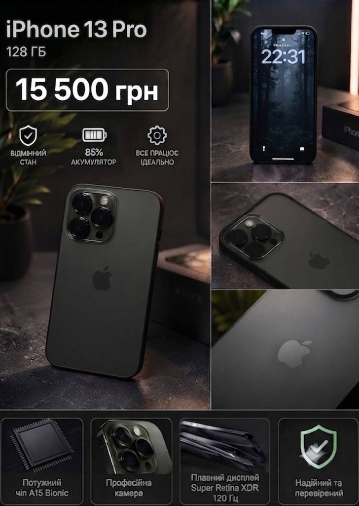Купити Apple iPhone 13 Pro Max 128GB Alpine Green (MNCP3) Б/У