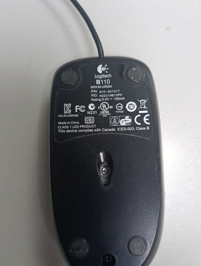 Объявление Logitech B110 Optical USB Mouse (910-005508) Б/У