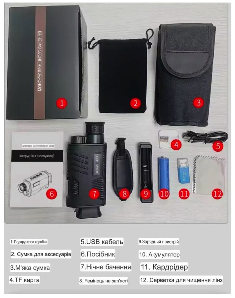 Монокуляр нічного бачення LG64 Код:null. Изображение 6