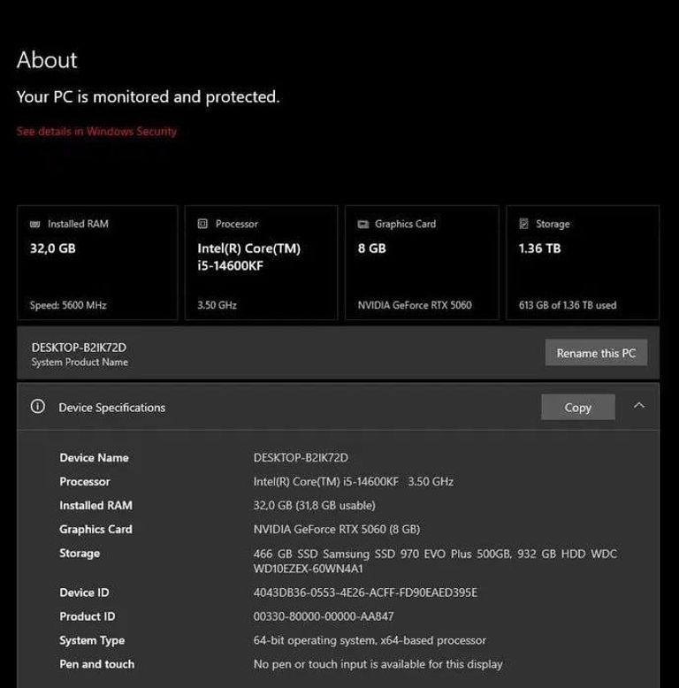 Дешиво PC RTX 5060, i5-14600KF, 32GB RAM с ломбарда