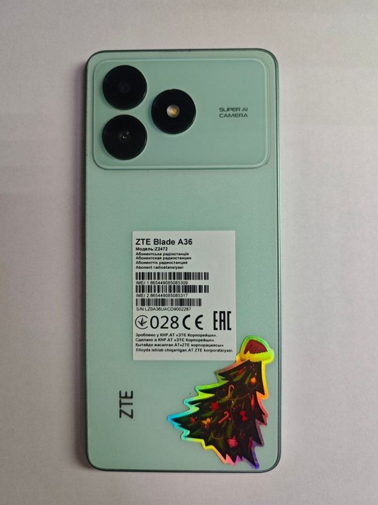 Zte Blade A36 2/64GB Green Код:01-200845240. Изображение 5