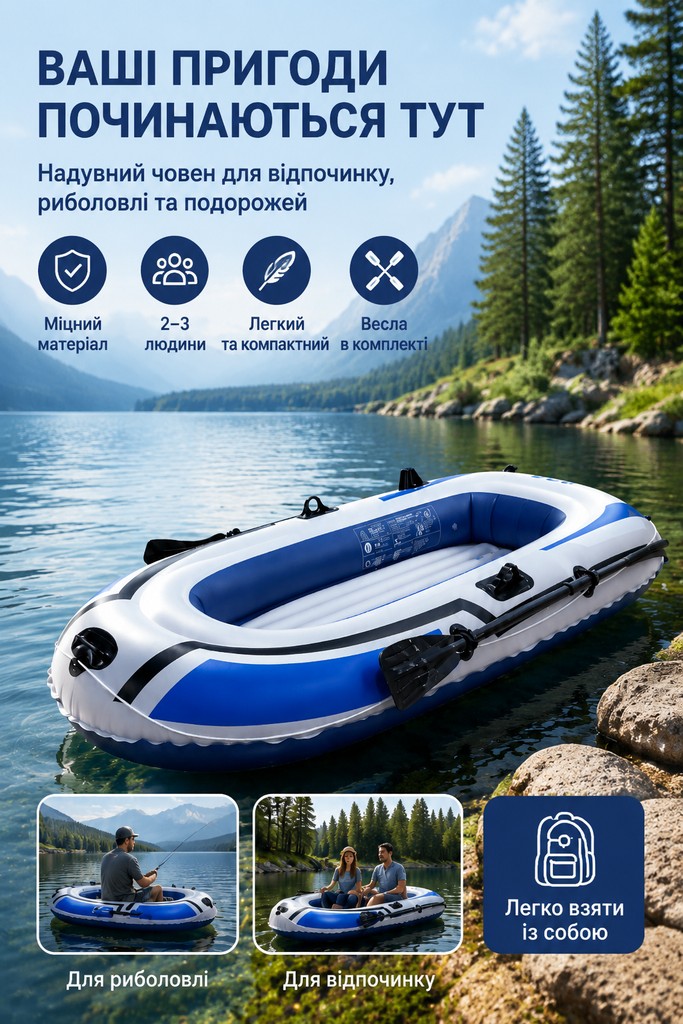 Купить Boat 2-місний 195х107х34 см Б/У