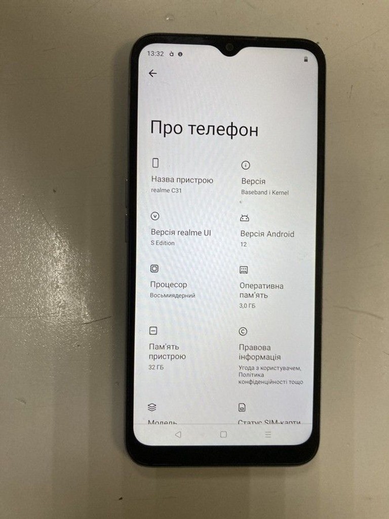 Купить Realme c31 3/32gb Б/У