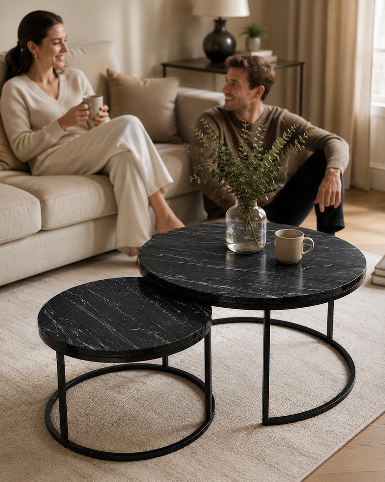 Interior table 50/70 см 2в1 Чорний Мармур Код:null. Изображение 7