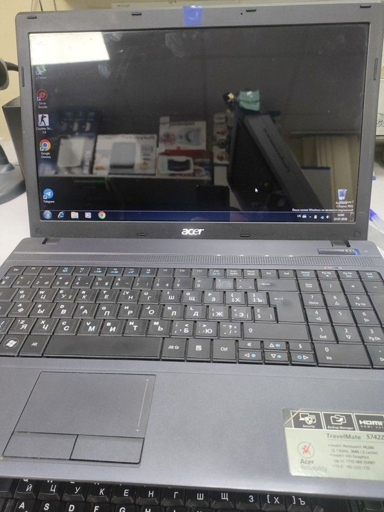 Acer 15/pentium p6200 ddr3/4gb ddr3/hdd 320 gb/ssd *відсутній/*інтегрована Код:01-201041846. Изображение 10