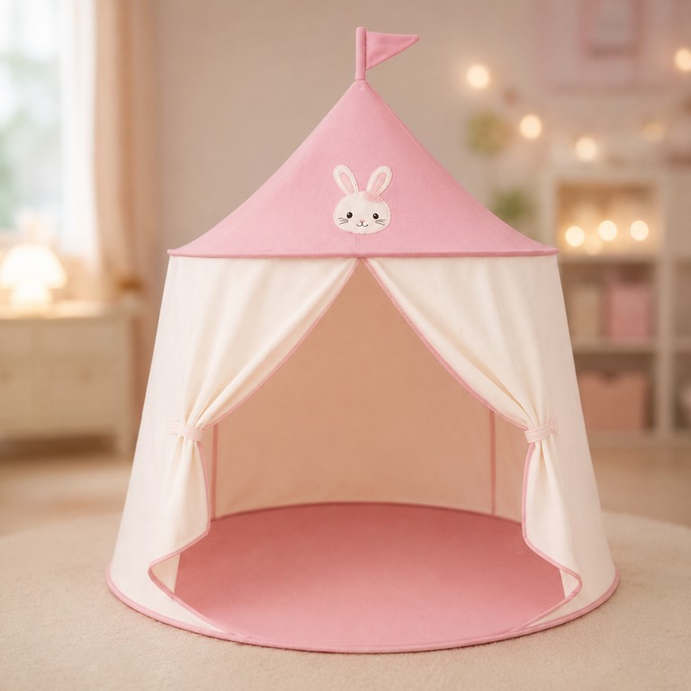 Оголошення Toy house 110-150 см, 1 вхід-зав'язки, вікно, 2 види, сумка MR 1309 Рожевий Б/У