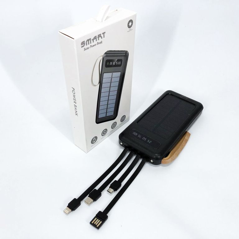 Power Bank Solar Smart 1015 зарядний пристрій на сонячній батареї 20000mAh з індикатором заряду 