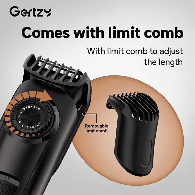 Тример для бороди, волосся і тіла | Професійна машинка для стрижки clipper з USB Type-C НОВИЙ Код:null. Зображення 5