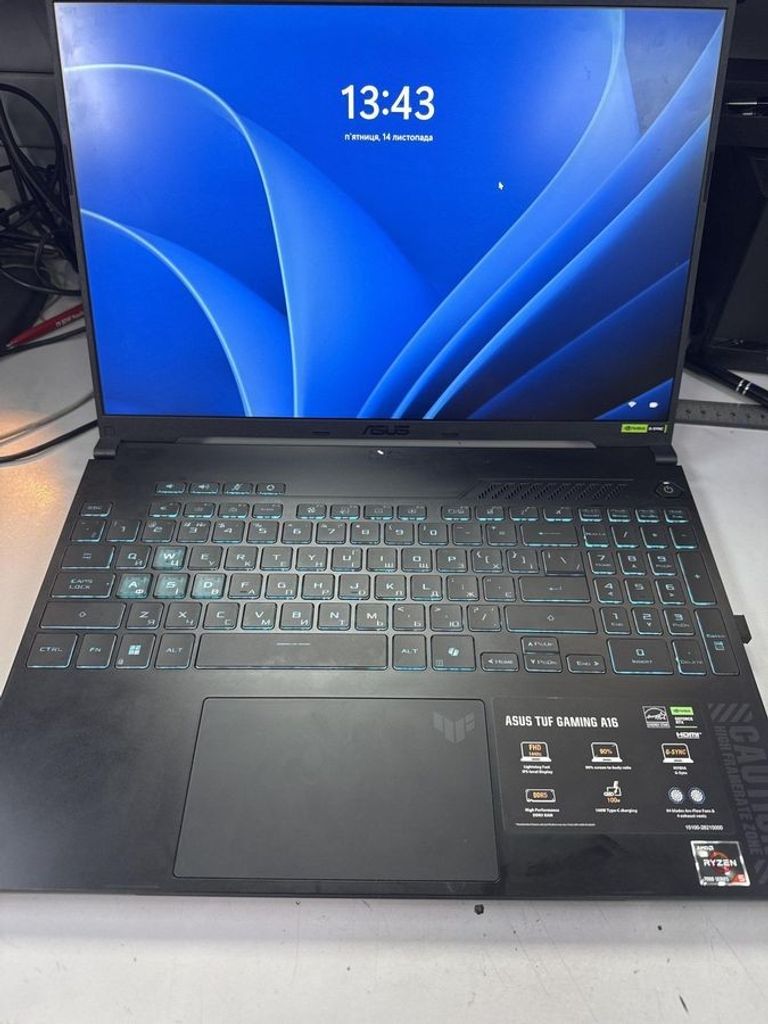 Дешиво Asus 16/ryzen 5 7535hs ddr5/16gb ddr5/hdd *відсутній/ssd 512 gb/geforce rtx4050 6gb с ломбарда
