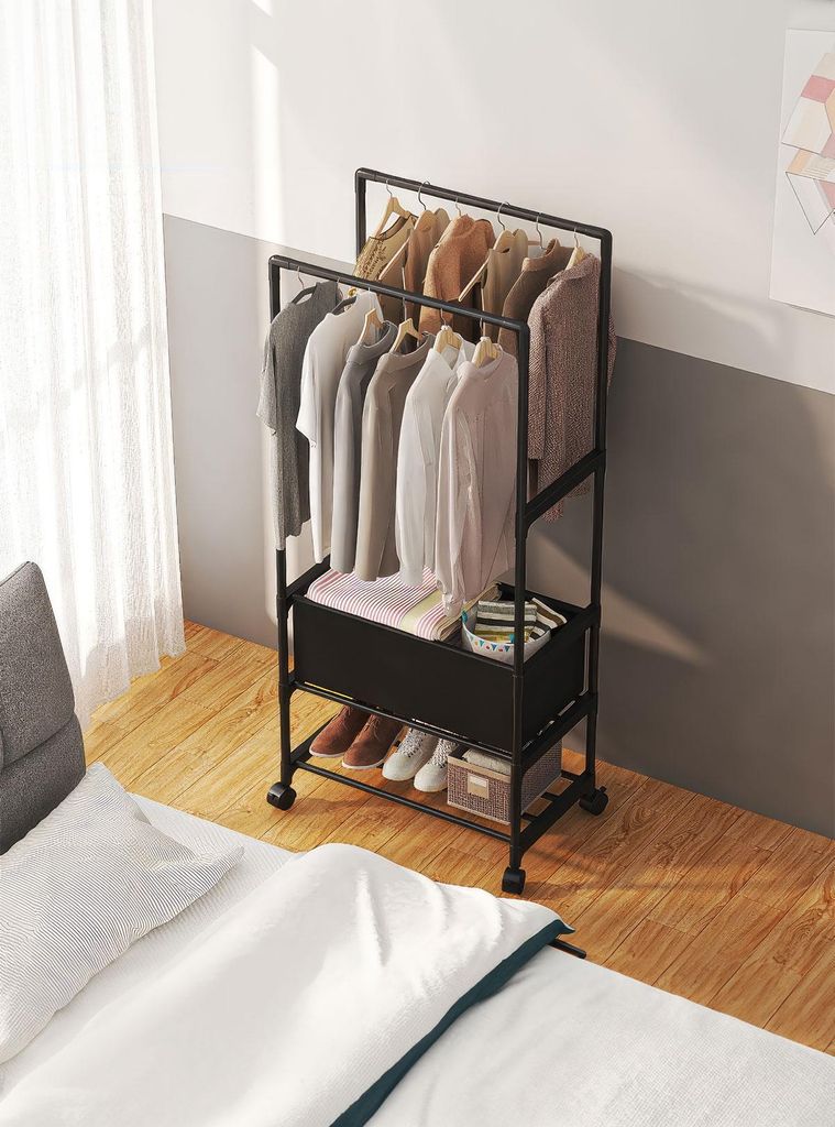 Дешево для речей та взуття 3 яруси (YH9918-3) біла та чорна з ломбарду