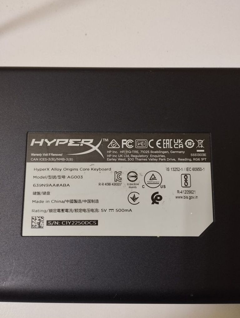 Розпродаж Hyperx alloy origins core pbt hx, продавець Техноскарб