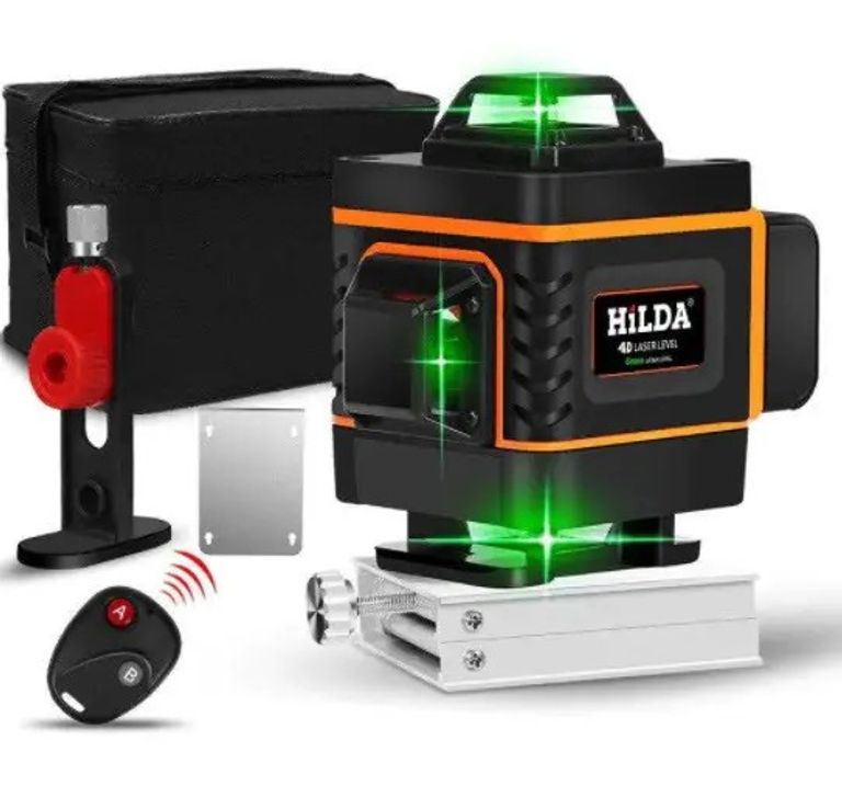 Купити для стяжки підлоги HILDA 4D 16 ліній 360 ° градусів самовирівнюється Зелений промінь + пульт + акумулято Б/У