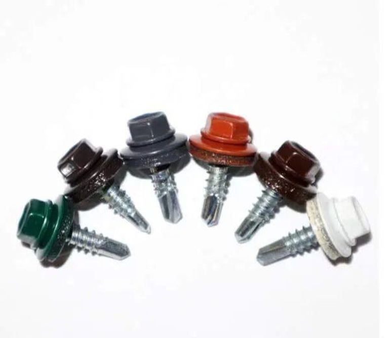 Купити по металу з шайбою пофарбований 4,8 х 19 мм 100шт. Б/У