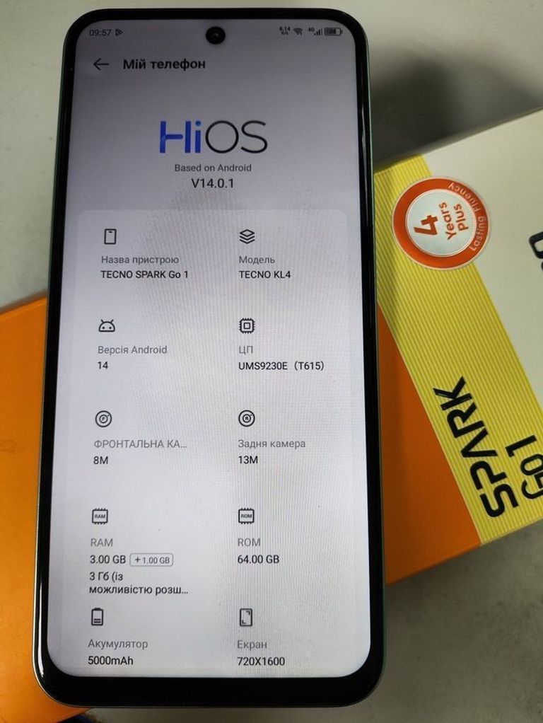 Дешево Tecno spark go 1 kl4 3/64gb з ломбарду