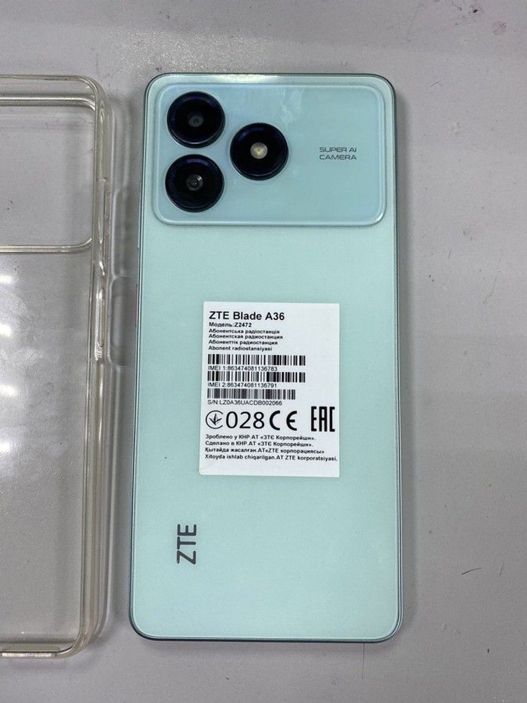 Розпродаж Zte Blade A36 4/64GB Green, продавець Техноскарб