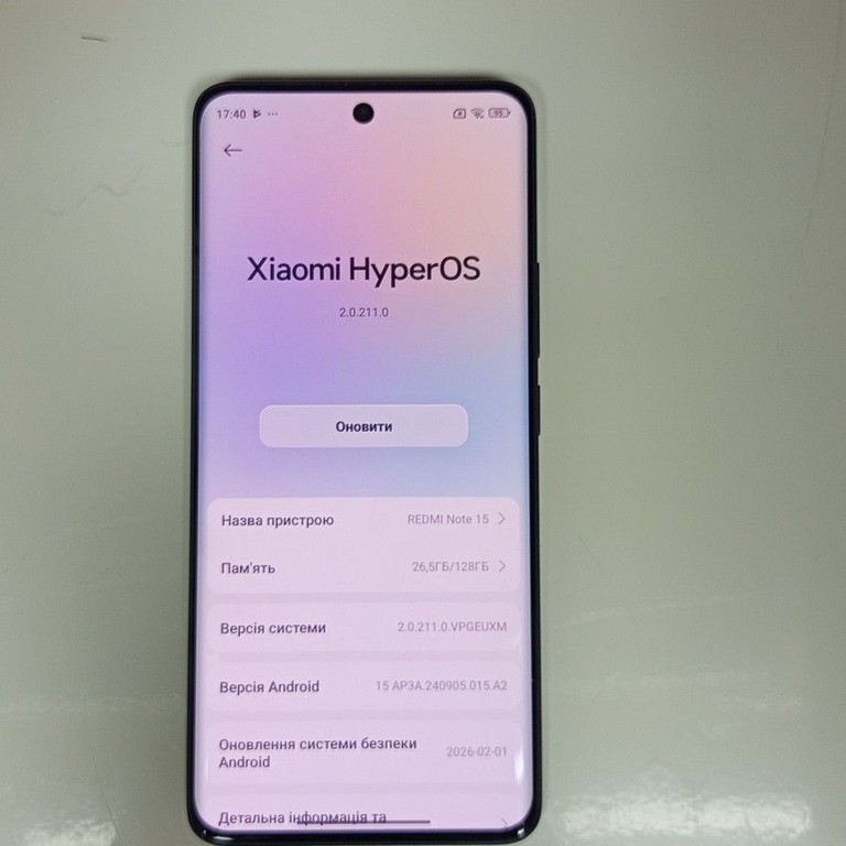 Оголошення Xiaomi Redmi Note 15 4G 6/128GB Purple Б/У