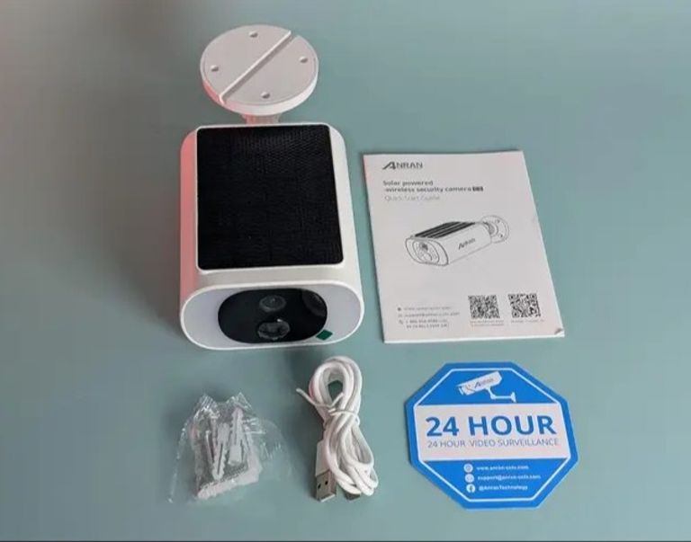 Акція! Вулична Wi-Fi IP камера ANRAN C3 2K 3MP із сонячною панеллю, нічною підсвіткою, датчиком руху. Нова.  Код:null. Зображення 4