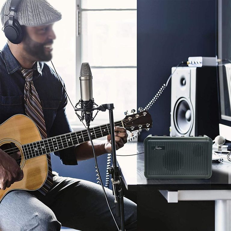 Підсилювач для електрогітари YIWENG, 15 Вт, бездротовий Bluetooth-колонка, підсилювач для акустичної гітари з функцією голосу, 8 Код:null. Изображение 7