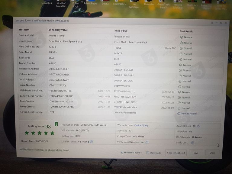 Apple iPhone 14 Pro 128GB eSIM Space Black (MPXT3) Код:01-200550526. Зображення 7