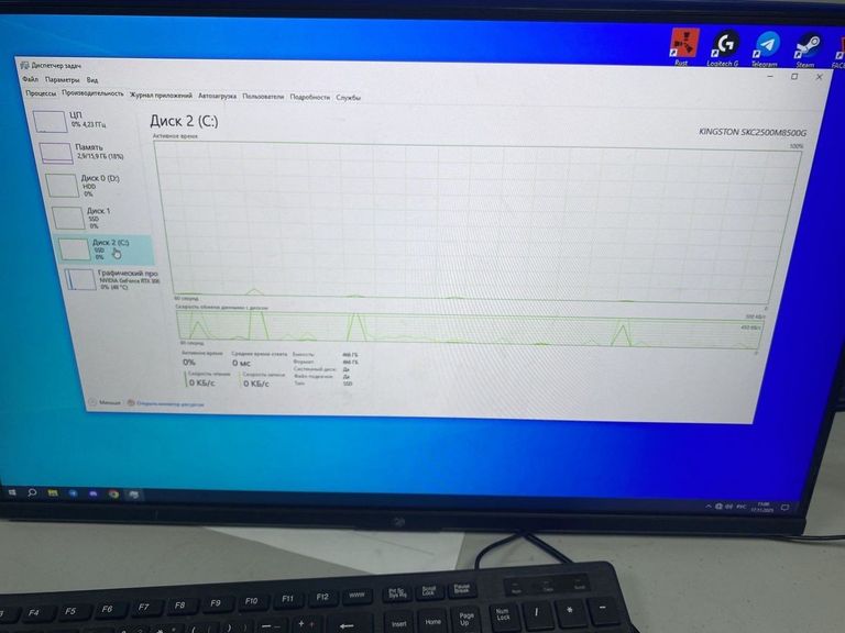 Пк intel core i5-12400f/ram 16 gb/hdd 1000 gb+відсутній/ssd 480 gb+500 gb/nvidia rtx 3060 (geforce) 12g Код:01-200792610. Изображение 5