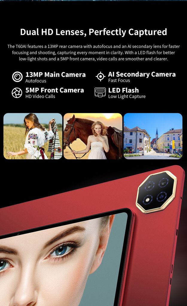 Дешево Teclast T60AI 6/128GB LTE Cherry Red (T8E3/TL-112758) з ломбарду