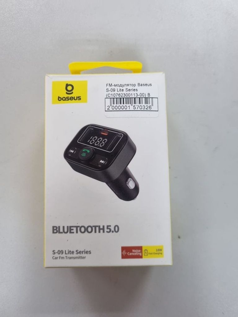 Оголошення Baseus T-typed S-09 Lite Bluetooth MP3 Car Charger Black (C10762300113-00) Б/У