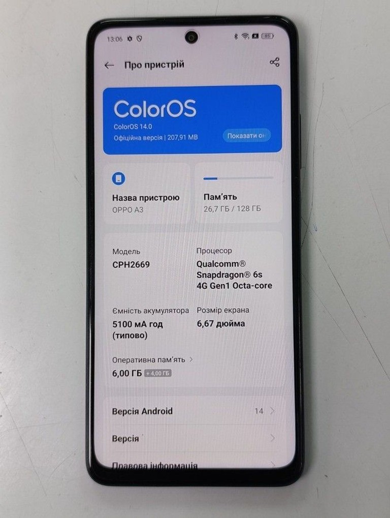 Oppo a3 4g 6/128gb Код:01-200953856. Зображення 5