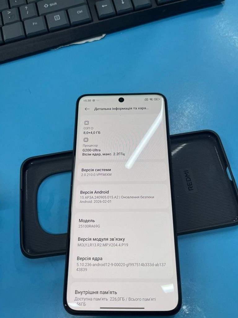 Розпродаж Xiaomi Redmi Note 15 Pro 4G 8/256GB Glacier Blue, продавець Техноскарб