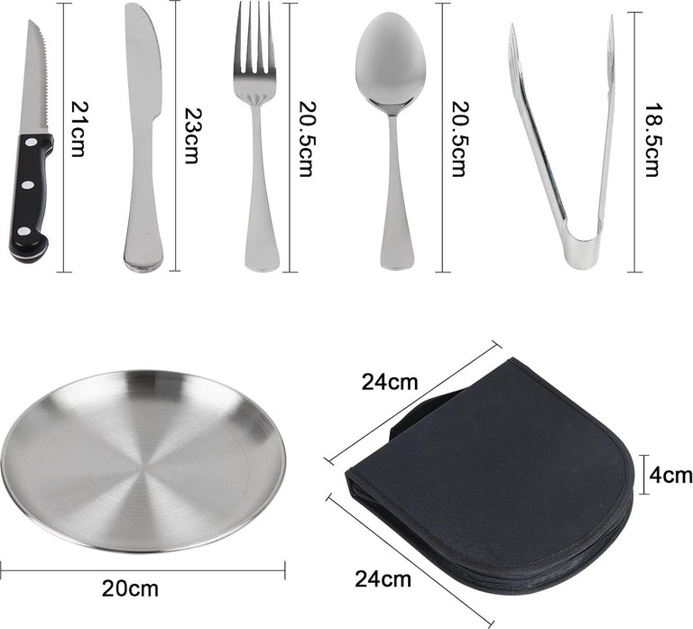Picnic set 10 в 1 з нержавіючої сталі в чохлі Код:null. Зображення 8