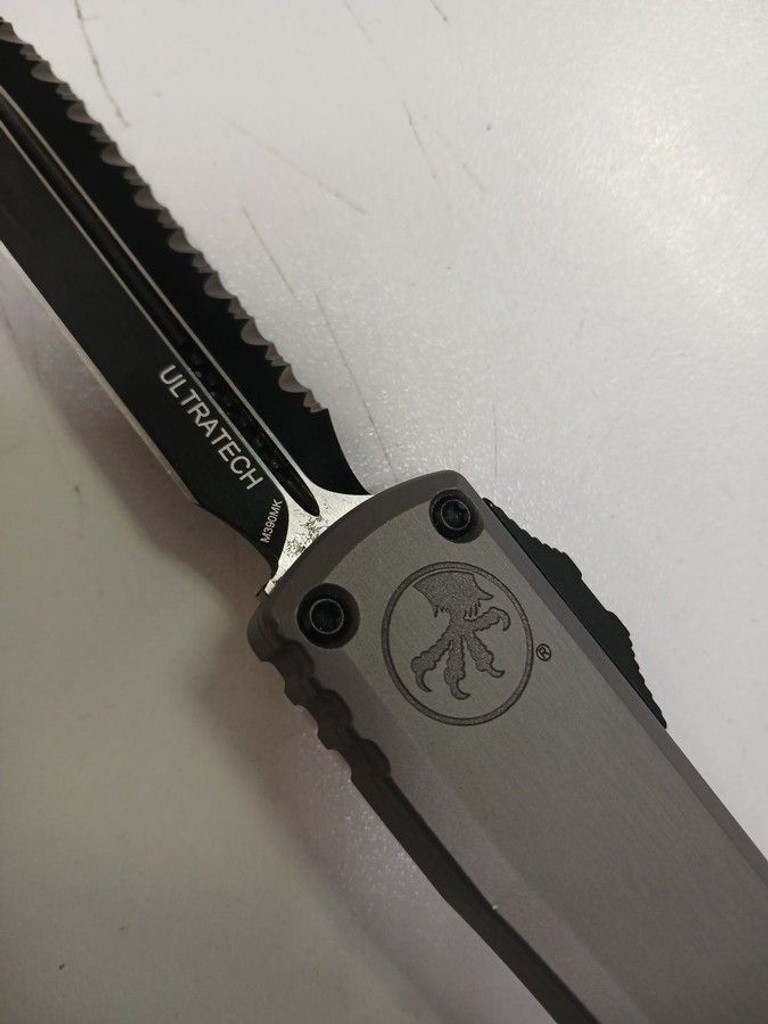 Дешево Microtech Ultratech Gen III ZBP Double Edge BB Serrated Natural Clear (1122-3NC) з ломбарду