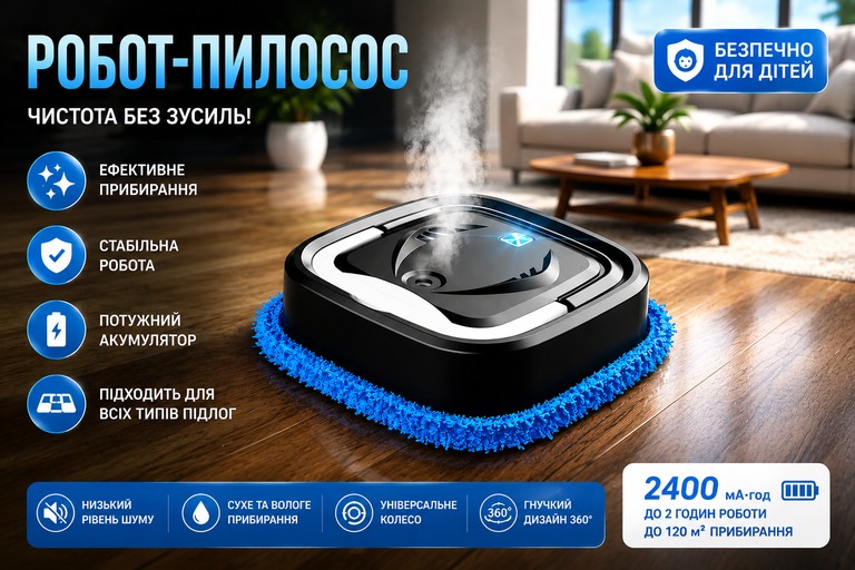Купити Robot vacuum cleaner для вологого та сухого Б/У