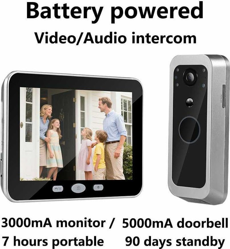 та портативним монітором, з нічним баченням та активним розпізнаванням людини, живлення від батареї, б Код:null. Изображение 11