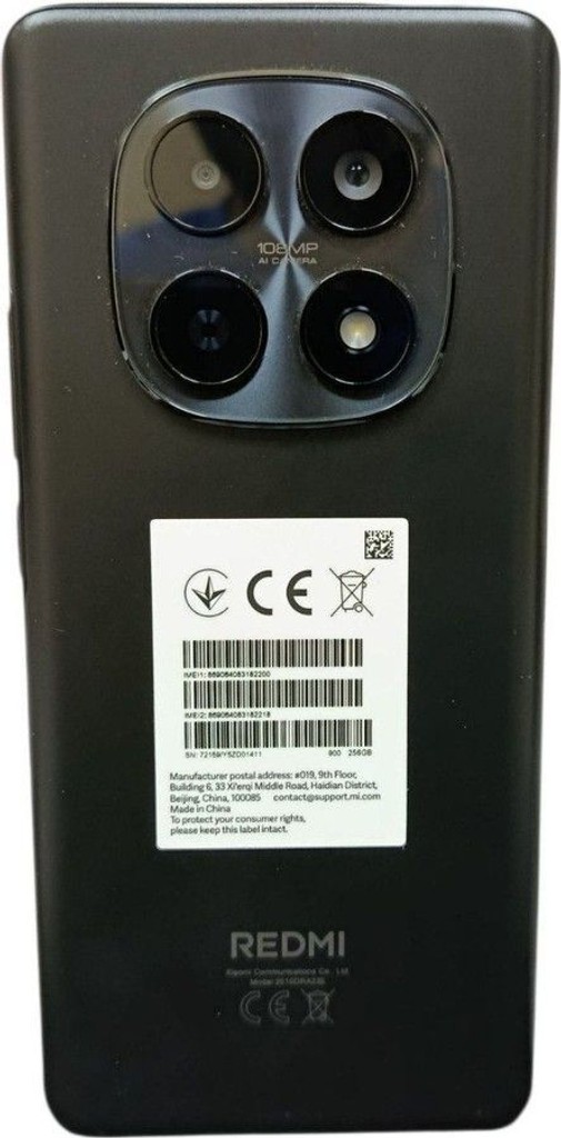 Объявление Xiaomi Redmi Note 15 4G 8/256GB Black Б/У