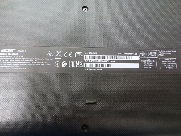 Распродажа Acer 15/celeron n4500 ddr4/8gb ddr4/hdd *відсутній/ssd 256 gb/*інтегрована, продавец Техноскарб
