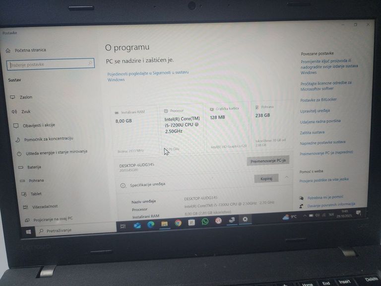 Оголошення Lenovo 14/core i5 7200u ddr3/8gb ddr3/ssd 256 gb/*інтегрована Б/У