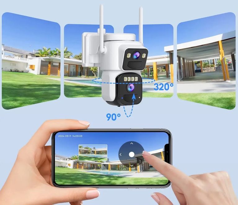 Дешево IP camera 2 линзы 4к з ломбарду