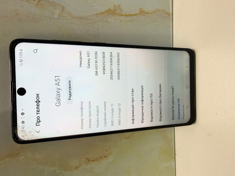 Оголошення Samsung a515f galaxy a51 4/128gb Б/У