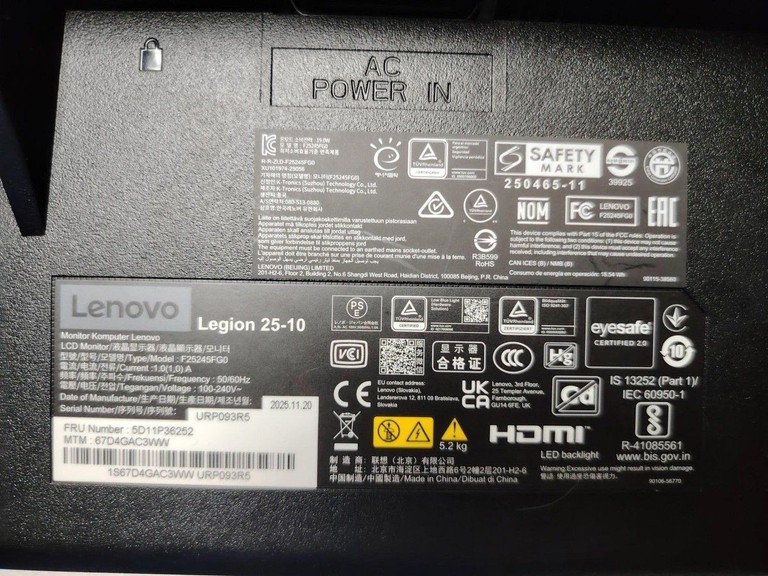 Дешиво Lenovo Legion 25-10 (67D4GAC3UA) с ломбарда
