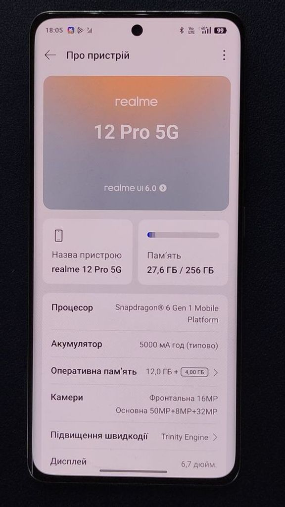 Дешево Realme 12 pro 5g 12/256gb з ломбарду